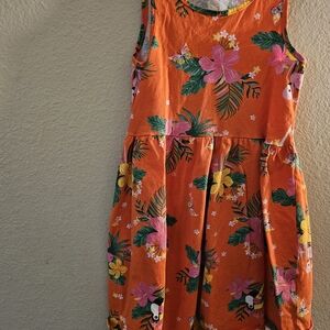 H&M Kids Casual Dress - Orange with Floral Print